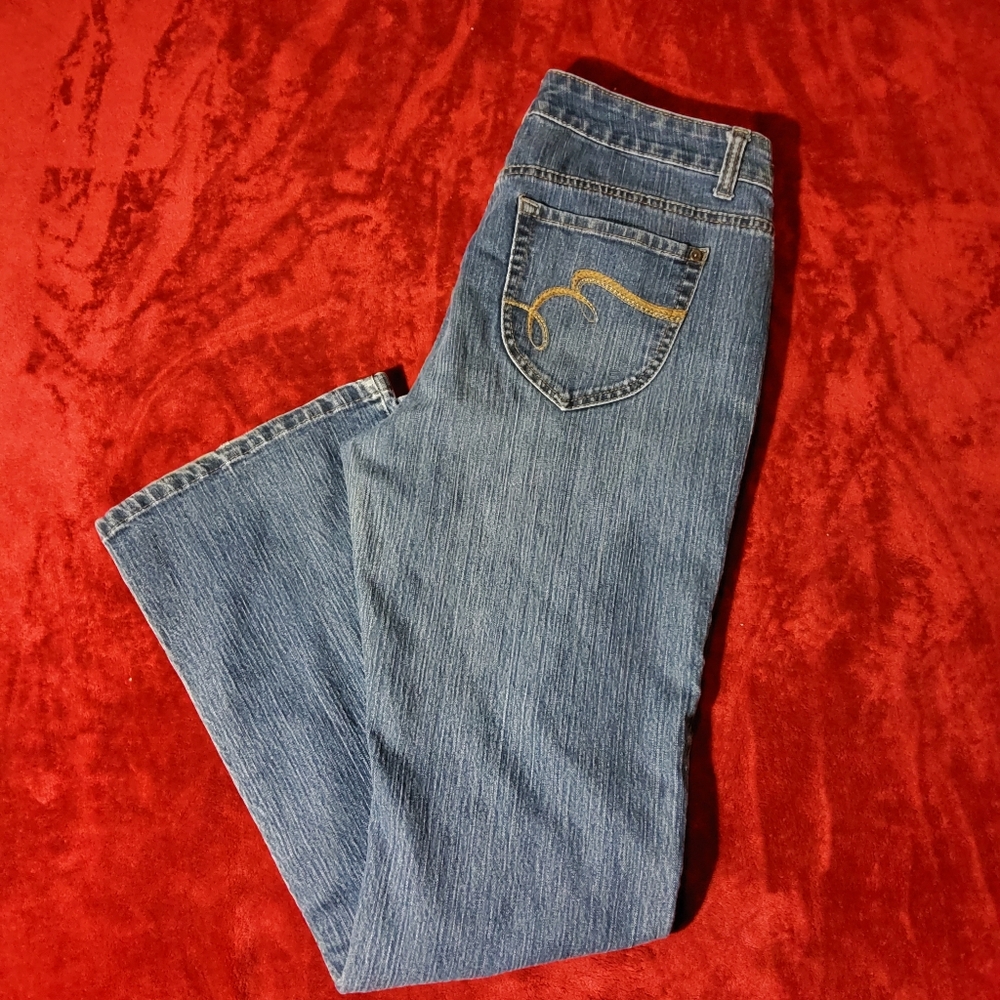 Nine West Jeans Denim Blue Jeans Sams Arielle Women's Size 10 *SPOT* Embroidered